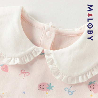 Ensemble 2 pièces sweat-shirt + pantalon enfant fille- Rose -robes et ensembles pour filles, bébés et garcons - MALOBY