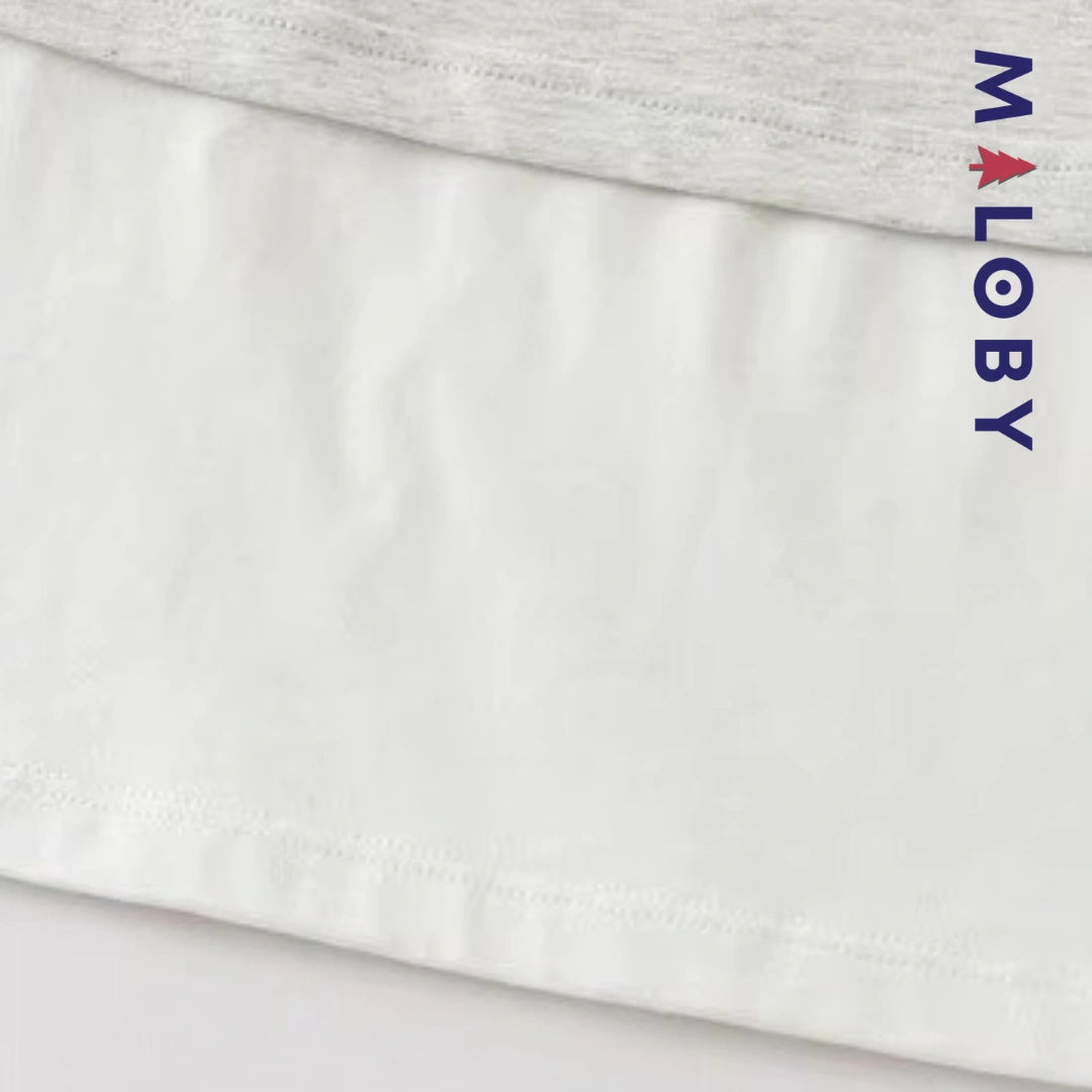 Sweat-shirt Kuromi effet 2 en 1 enfant fille -Gris -robes et ensembles pour filles, bébés et garcons - MALOBY