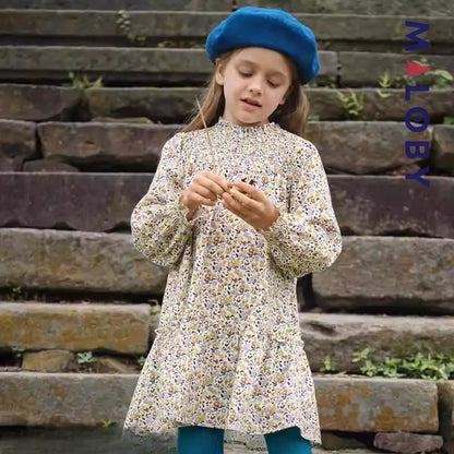 Robe à smocks motifs floral enfant fille -Floral -robes et ensembles pour filles, bébés et garcons - MALOBY