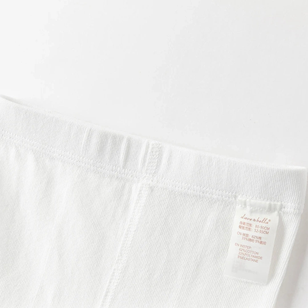Collants fins unis enfant fille blanc, vêtement enfant maroc - MALOBY