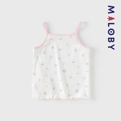 Débardeurs d'été en modal enfant fille -Jaune/Rose