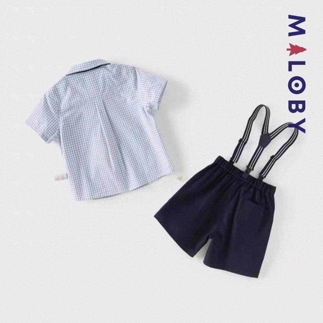 Ensemble cérémonie à 3 pièces enfant garçon- bleu