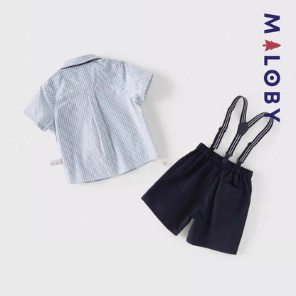 Ensemble cérémonie à 3 pièces enfant garçon- bleu