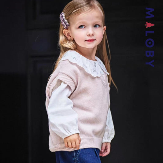 Gilet sans manches enfant fille -Rose -robes et ensembles pour filles, bébés et garcons - MALOBY