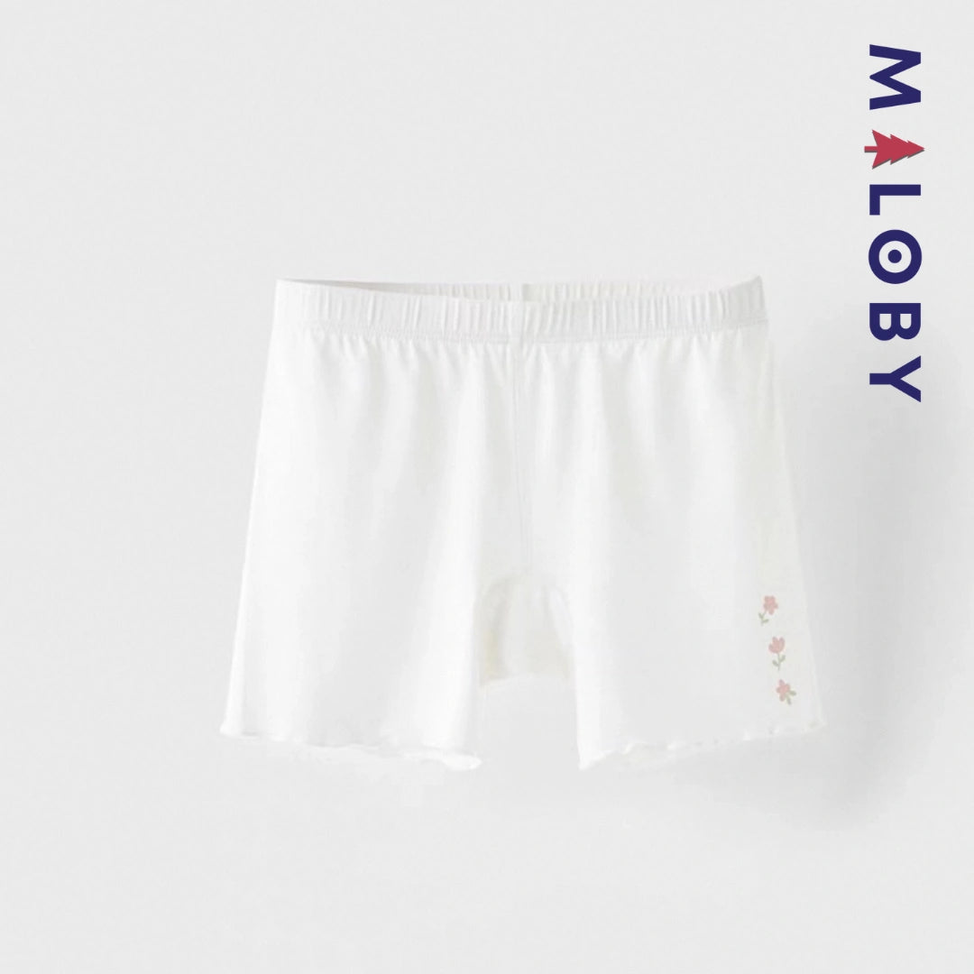 Leggings-short antibactériens enfant fille -Beige/Rose