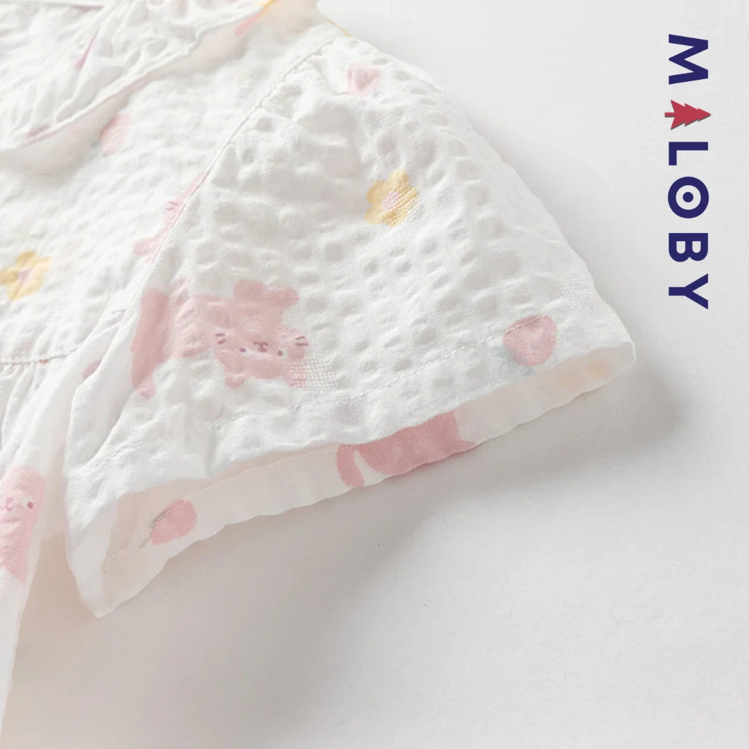 Ensemble Pyjama 2 pièces pour été enfant fille -Rose