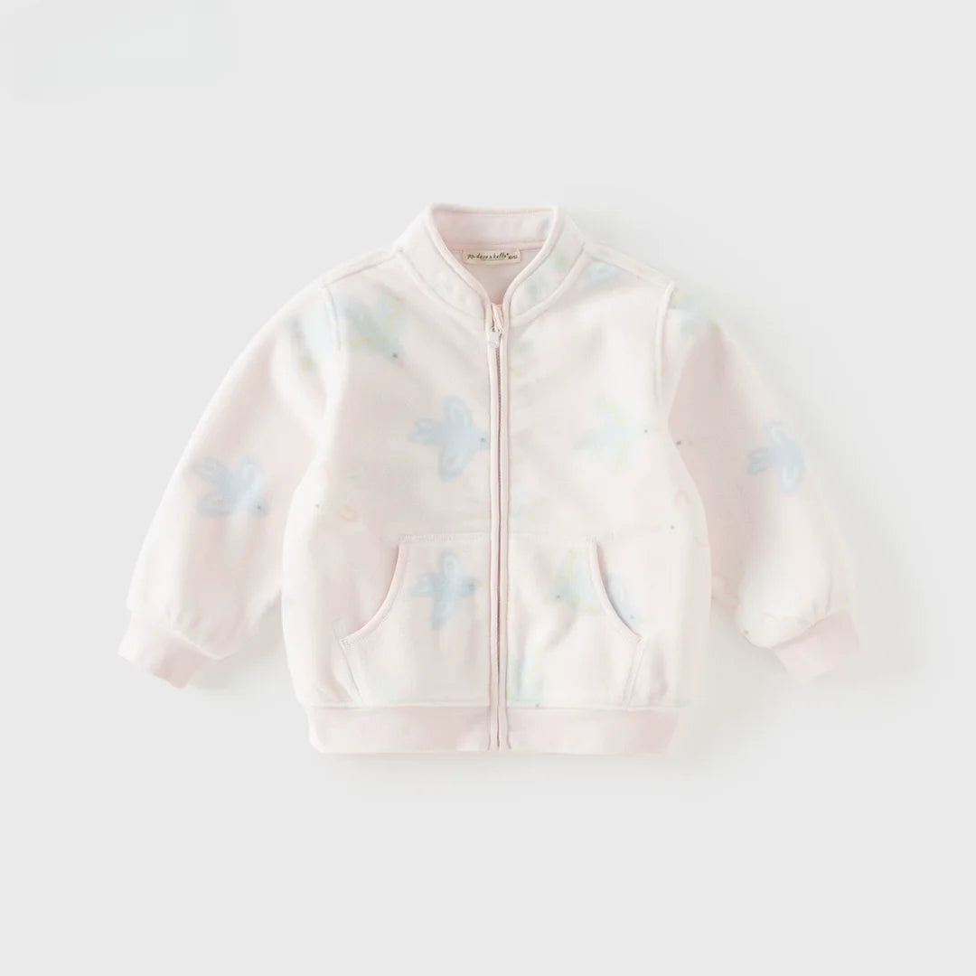 Sweat Polaire à Fermeture Éclair enfant fille -3 Motifs