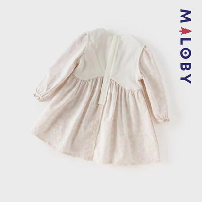 Robe longue motifs fleuris enfant fille -Floral -robes et ensembles pour filles, bébés et garcons - MALOBY