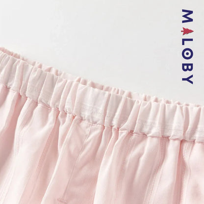 Ensemble  d'été en dentelle Tunique+Short enfant fille -Rose