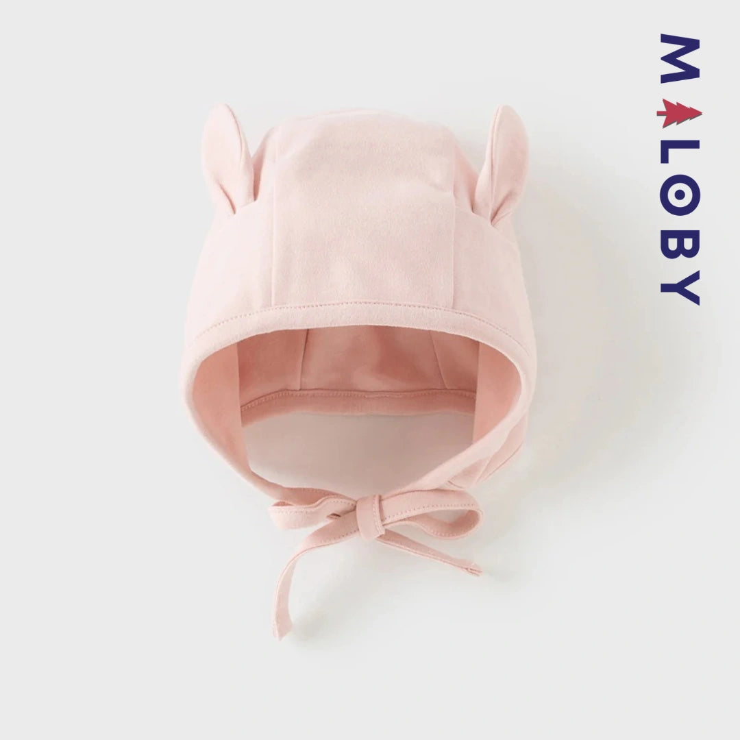 Ensemble 2 pièces combinaison+bonnet bébé fille-Rose