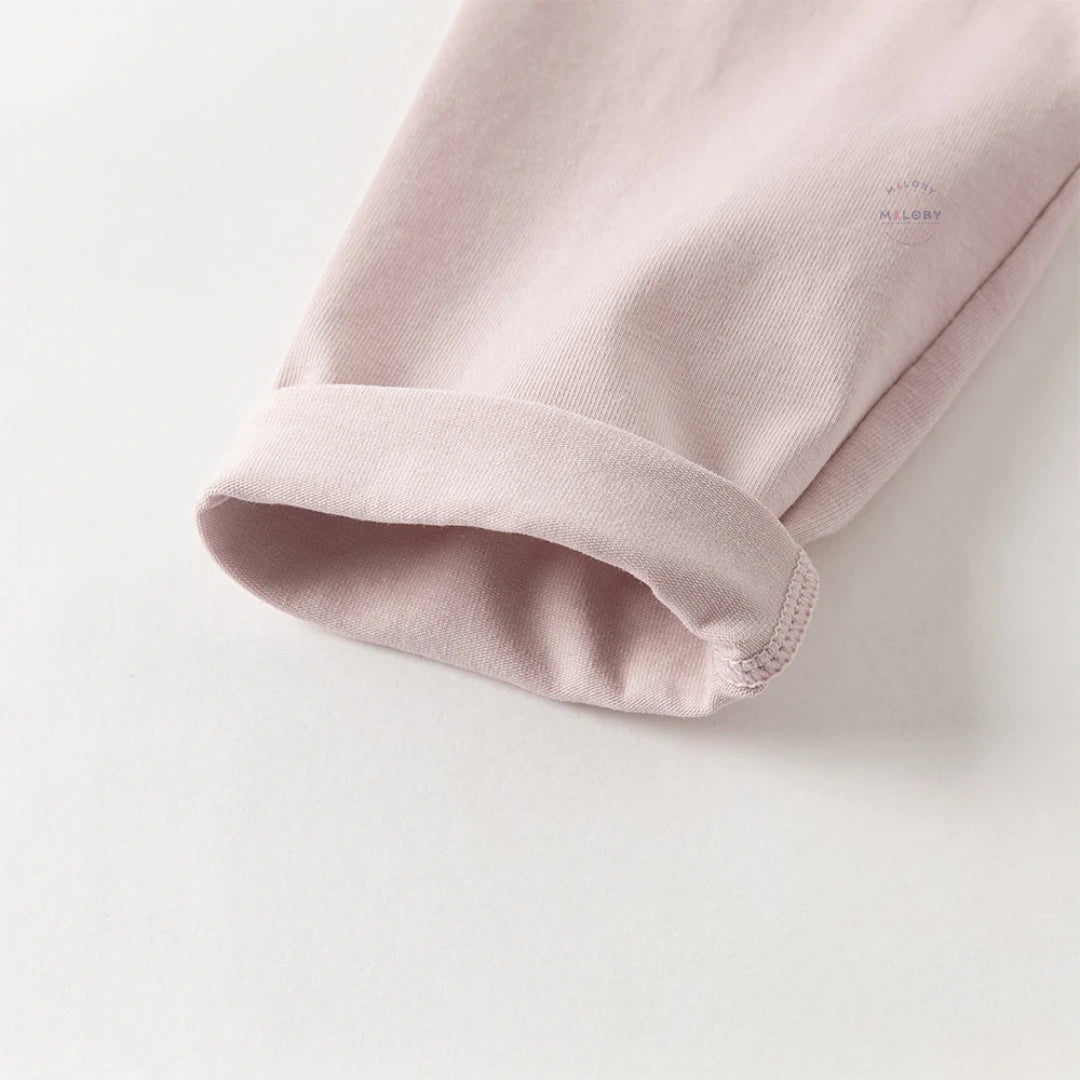 Ensemble fleuri blouse et legging effet 2 en 1 enfant fille rose - MALOBY