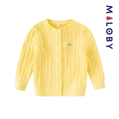 Cardigan basic 100% coton enfant  fille