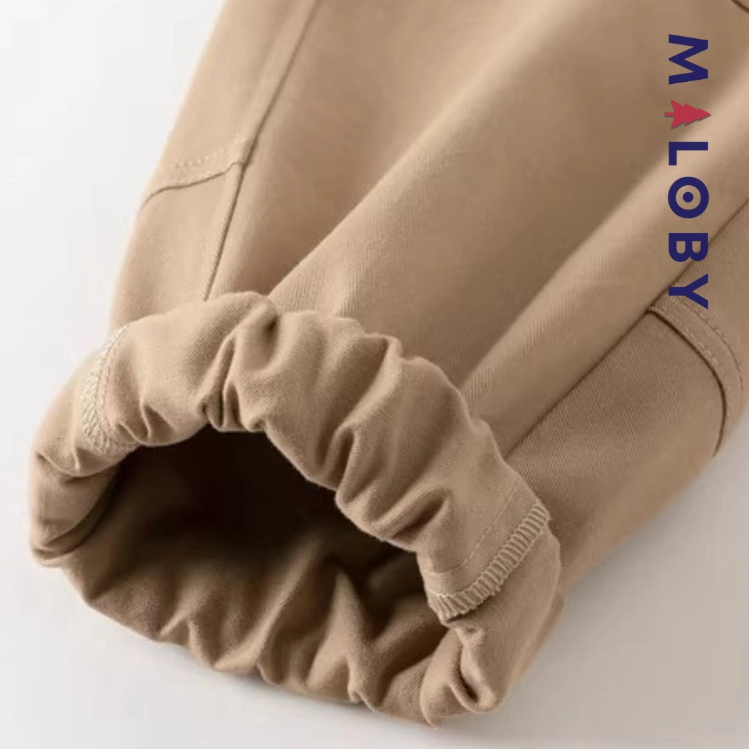 Pantalon jogging décontracté enfant garçon -Kaki -robes et ensembles pour filles, bébés et garcons - MALOBY