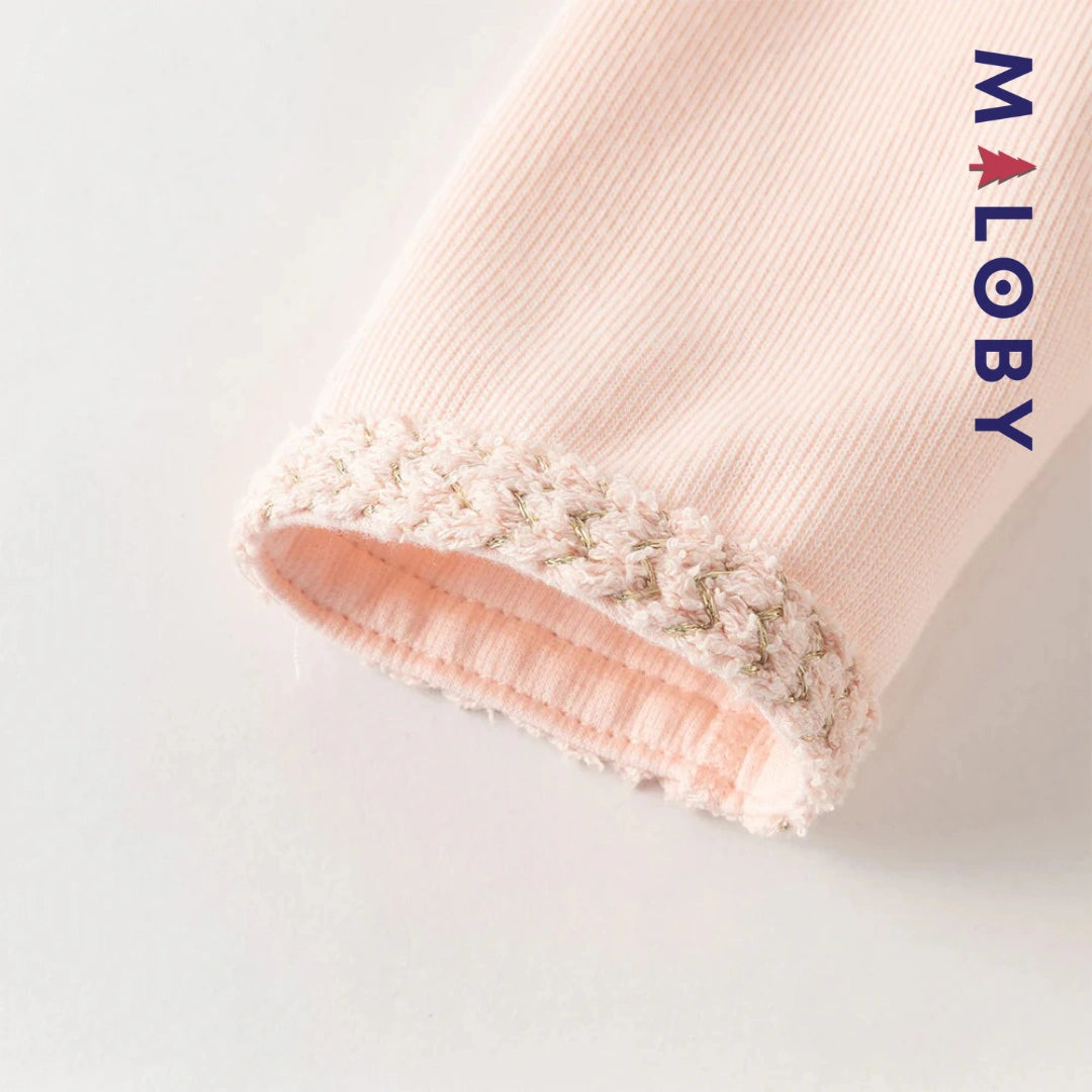 Robe cérémonie avec Boléro intégré -Rose -robes et ensembles pour filles, bébés et garcons - MALOBY
