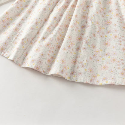 Ensemble fleuri blouse et legging effet 2 en 1 enfant fille rose - MALOBY