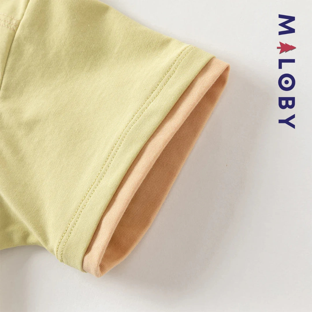 Ensemble 2 pièces T-Shirt + pantalon en denim enfant garçon -Vert