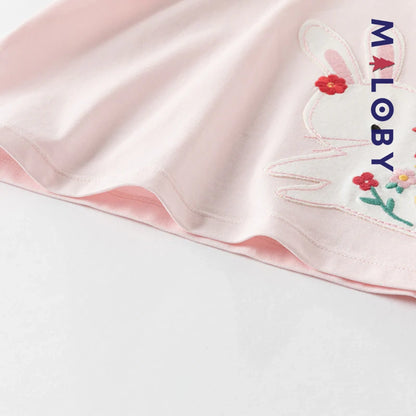 T-shirt d'Eté motif fantaisie enfant fille -Rose