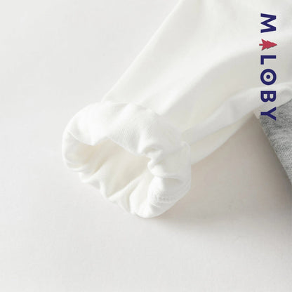 Combinaison cérémonie à nœud effet 2 en 1 bébé garçon -Gris