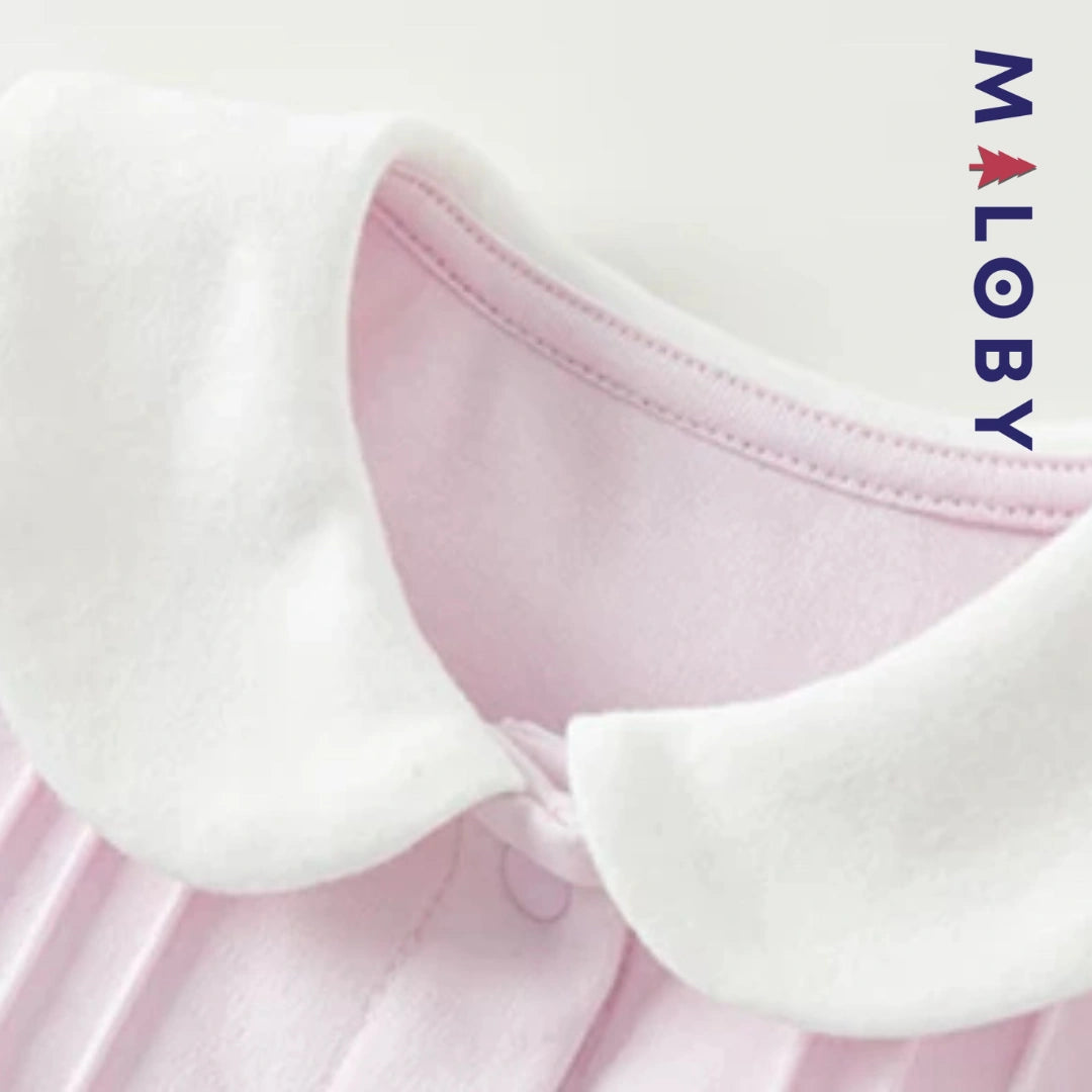 Ensemble combinaison+bandeau bébé fille - violet -robes et ensembles pour filles, bébés et garcons - MALOBY