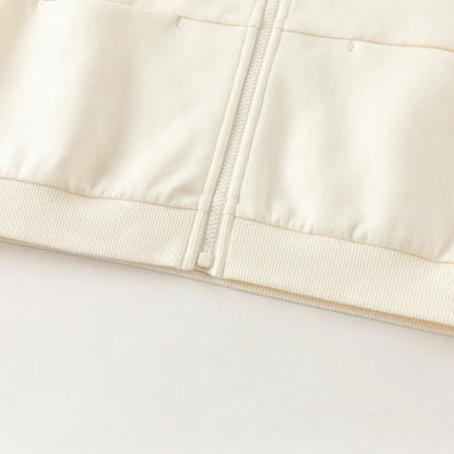 Ensemble Style Marin – Veste Zippée et Jupe Plissée enfant fille -Marine