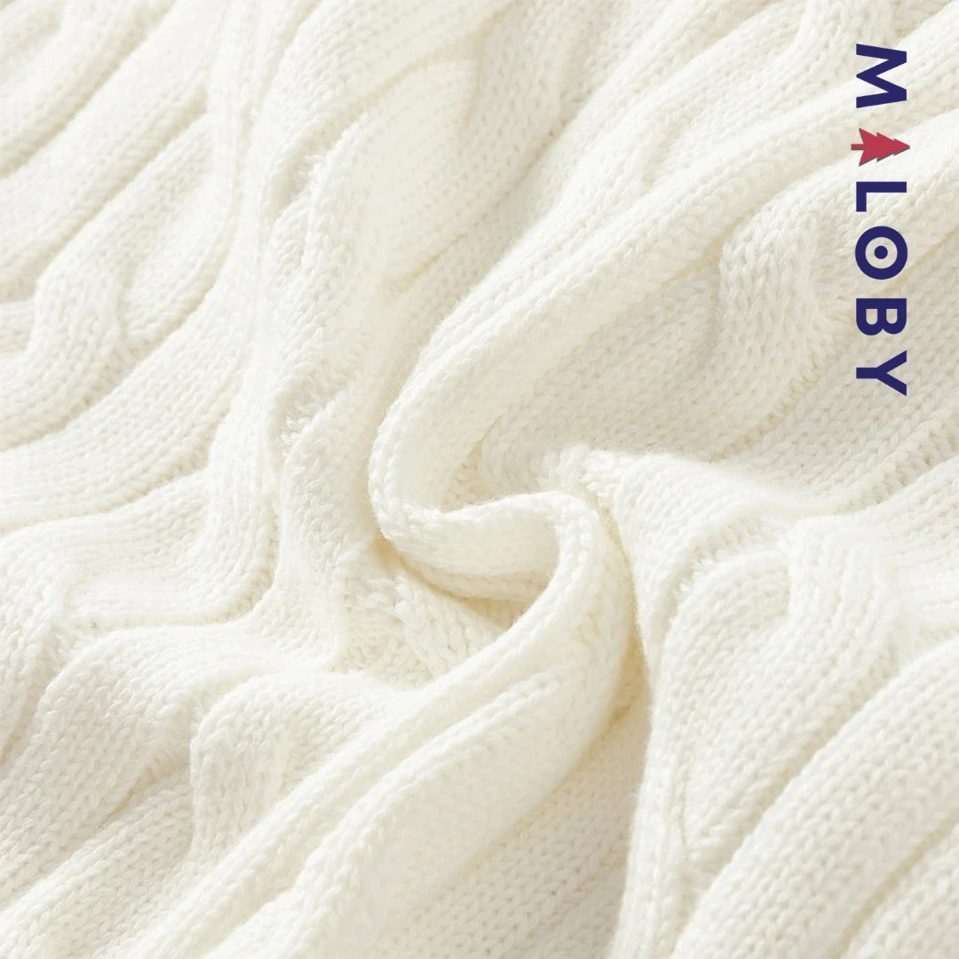 Pull sans manches style collège enfant garçon -Blanc -robes et ensembles pour filles, bébés et garcons - MALOBY