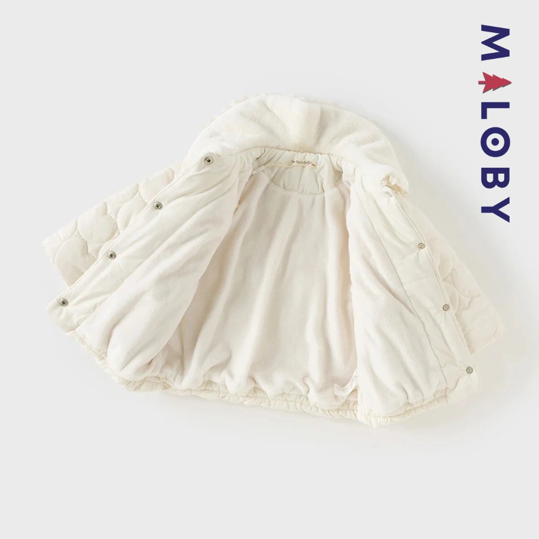 Veste courte matelassée enfant fille- Beige