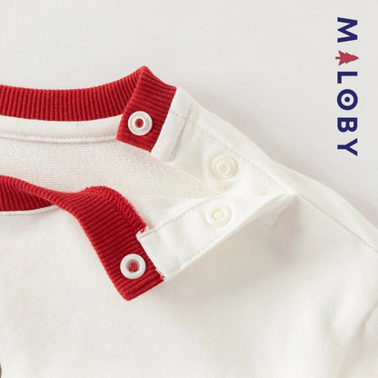 T-shirt à nœud manches longues enfant fille -Blanc -robes et ensembles pour filles, bébés et garcons - MALOBY