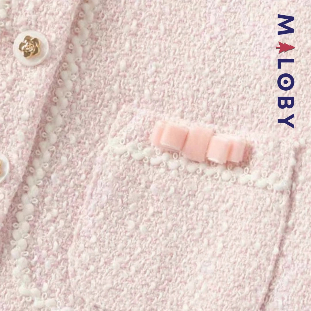 Ensemble cérémonie Robe veste enfant fille-Rose -robes et ensembles pour filles, bébés et garcons - MALOBY