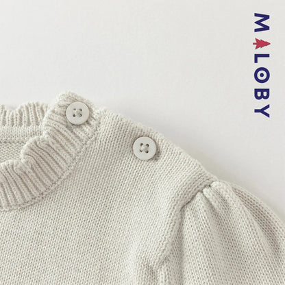 Robe bi-matière motif chat enfant fille- gris