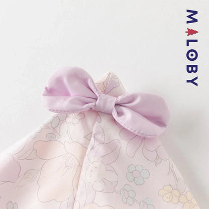 Veste mi-saison imprimé floral enfant fille- Rose