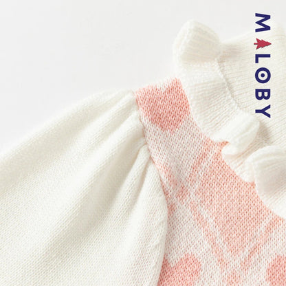 Robe princesse bi-matière enfant fille - rose -robes et ensembles pour filles, bébés et garcons - MALOBY