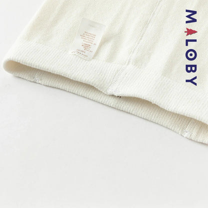 Collant Épais motif cerise enfant fille- blanc