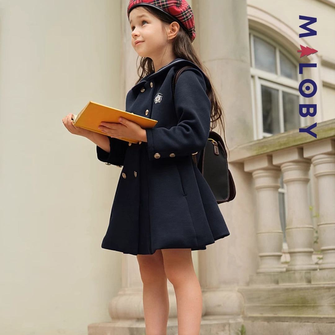 Manteau marin enfant fille - bleu -robes et ensembles pour filles, bébés et garcons - MALOBY