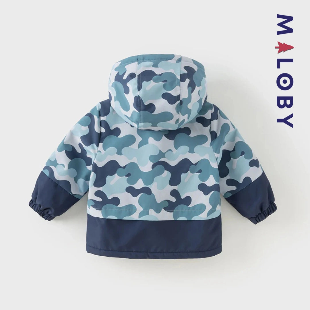 Coupe vent doublée et imperméable enfant garçon- Bleu