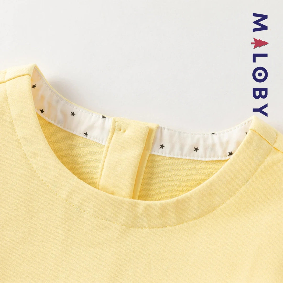 Ensemble tunique & legging enfant fille- Jaune