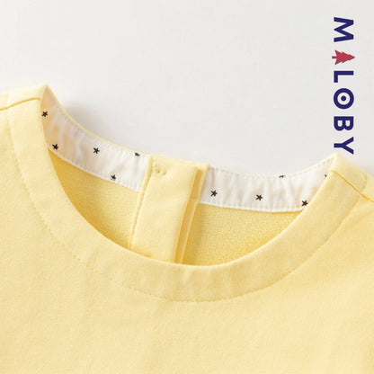 Ensemble tunique & legging enfant fille- Jaune