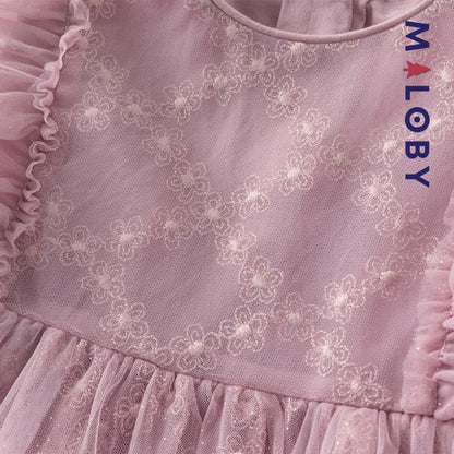 Ensemble Robe+sac pour cérémonie volontée en tulle - violet -robes et ensembles pour filles, bébés et garcons - MALOBY