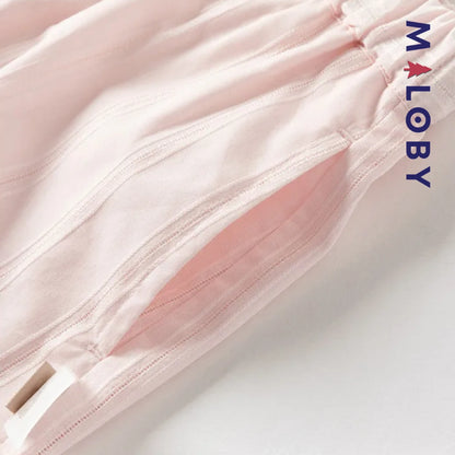 Ensemble  d'été en dentelle Tunique+Short enfant fille -Rose