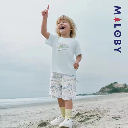 Ensemble Eté 2 Pièces t-shirt+short enfant garçon -Bleu ciel