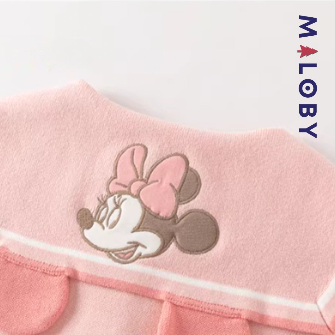 Cardigan en pur coton motif Minnie enfant fille -Rose -robes et ensembles pour filles, bébés et garcons - MALOBY