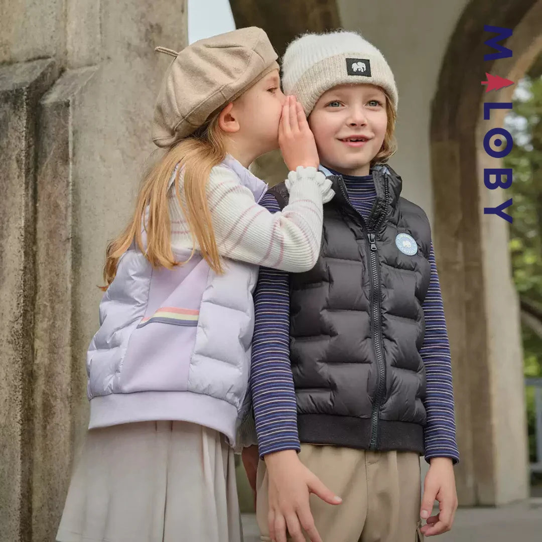 Doudoune sans manches enfant fille- Violet -robes et ensembles pour filles, bébés et garcons - MALOBY