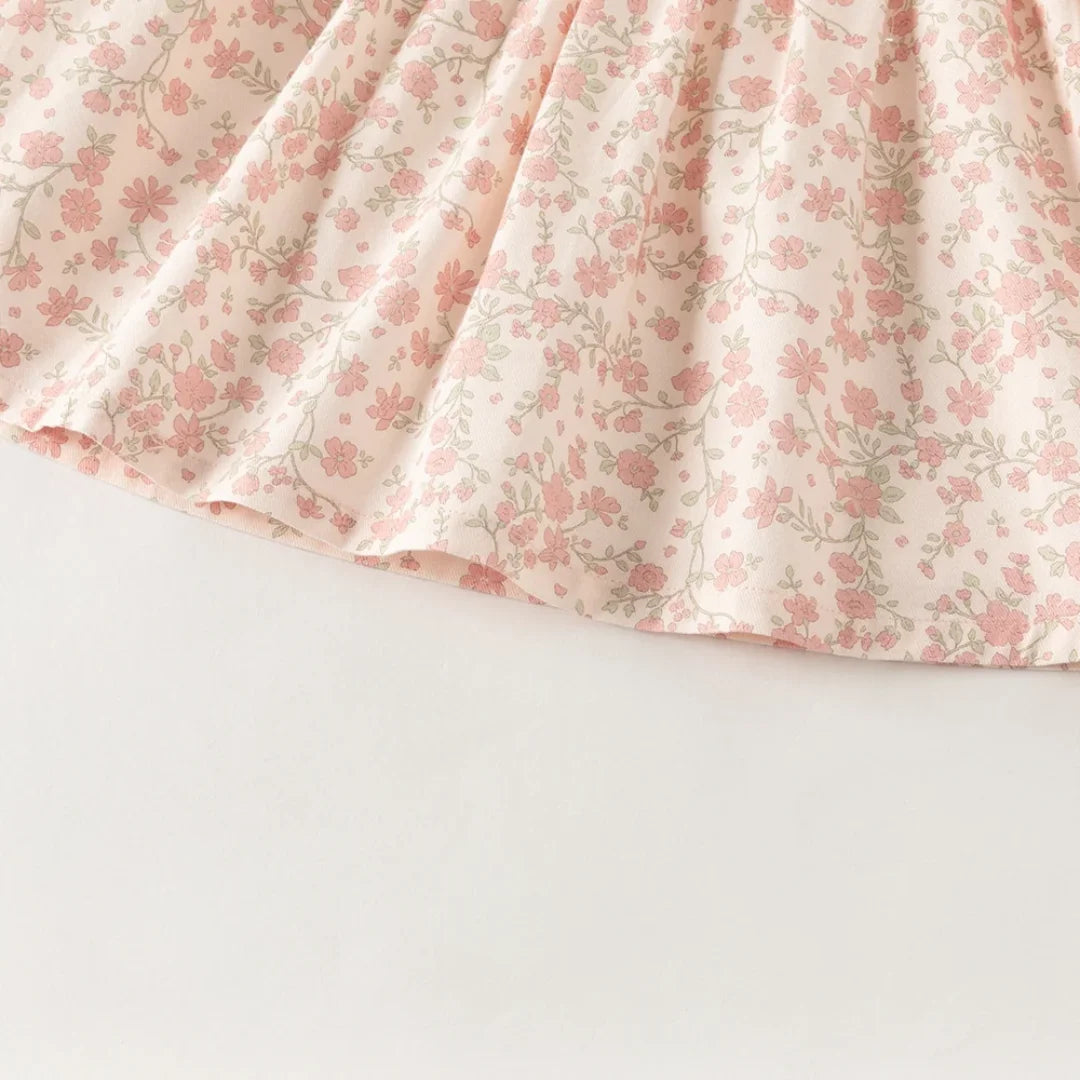 Ensemble Blouse Fleurie et Pantalon Évasé à Volants enfant fille –imprimé fleurs