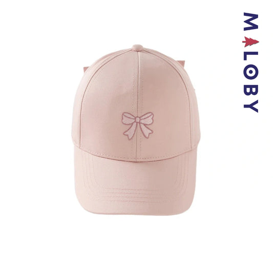 Casquette nœud fantaisie enfant fille -rose