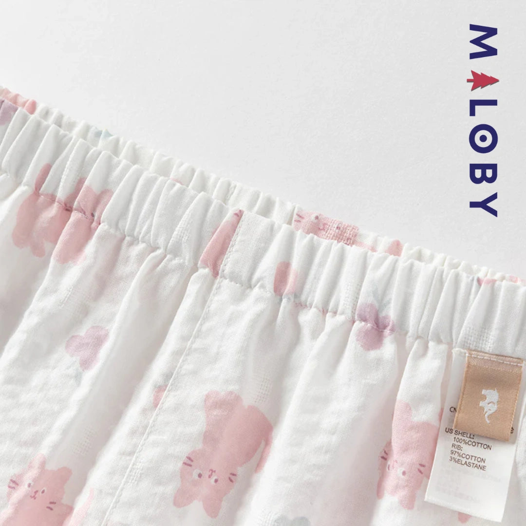 Ensemble Pyjama 2 pièces pour été enfant fille -Rose