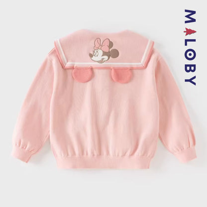 Cardigan en pur coton motif Minnie enfant fille -Rose -robes et ensembles pour filles, bébés et garcons - MALOBY