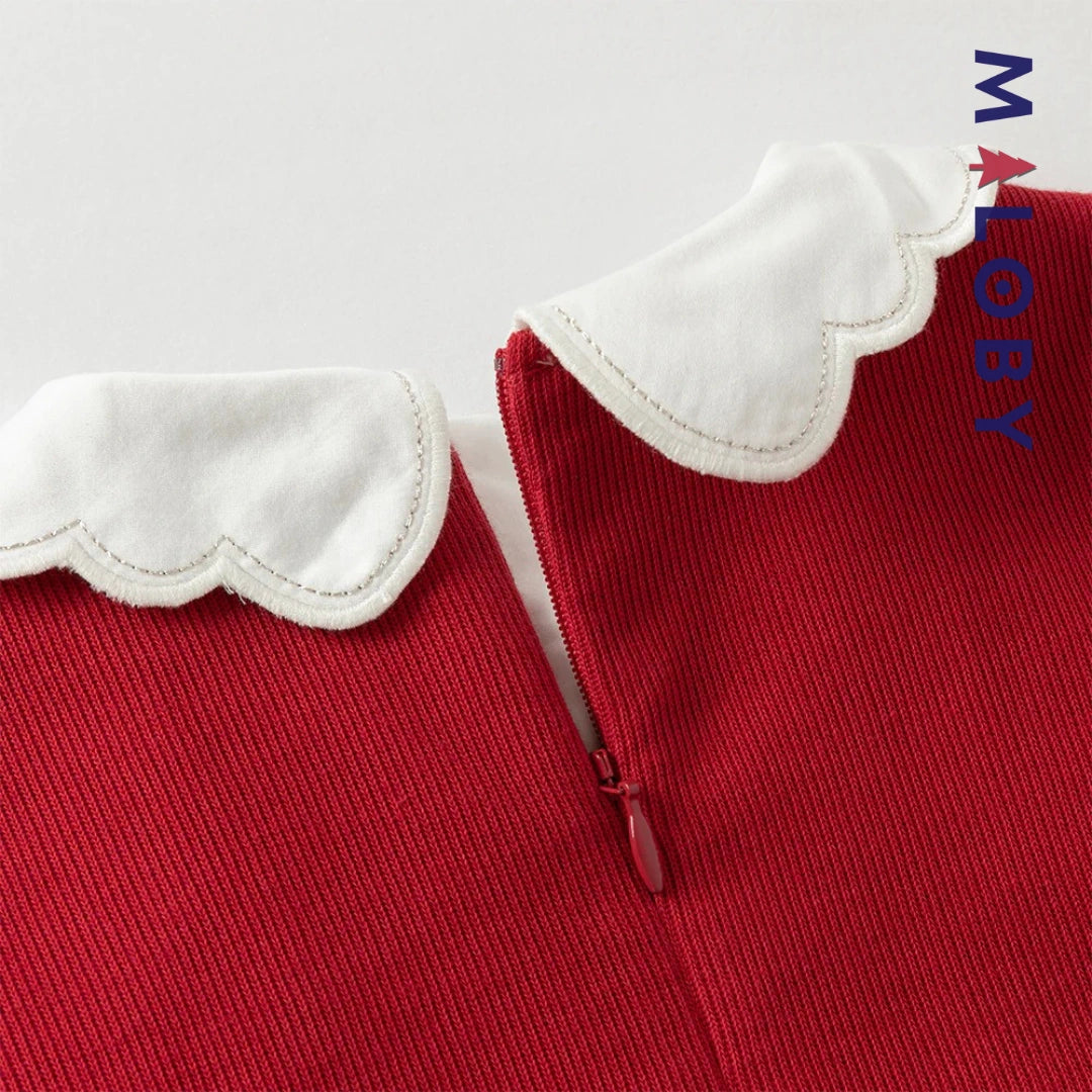 Robe à carreaux  avec Boléro intégré- rouge