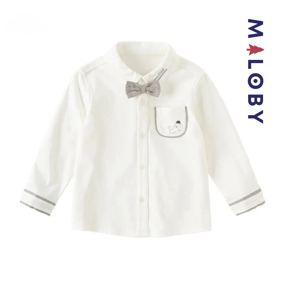 Ensemble 3 pièces chemise +nœud+ cardigan- Garçon -robes et ensembles pour filles, bébés et garcons - MALOBY