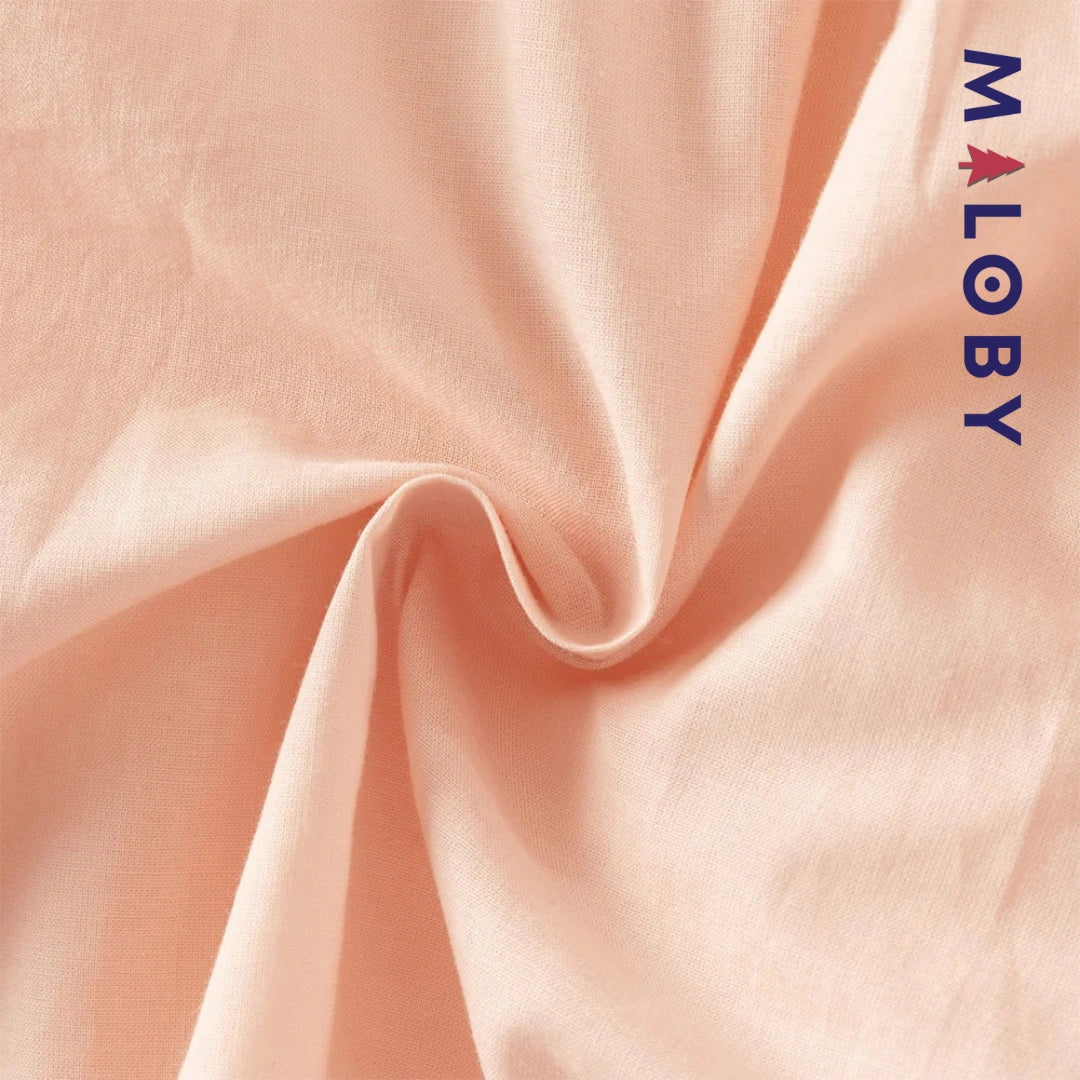 Robe bi-matière motif cœur enfant fille -Rose -robes et ensembles pour filles, bébés et garcons - MALOBY