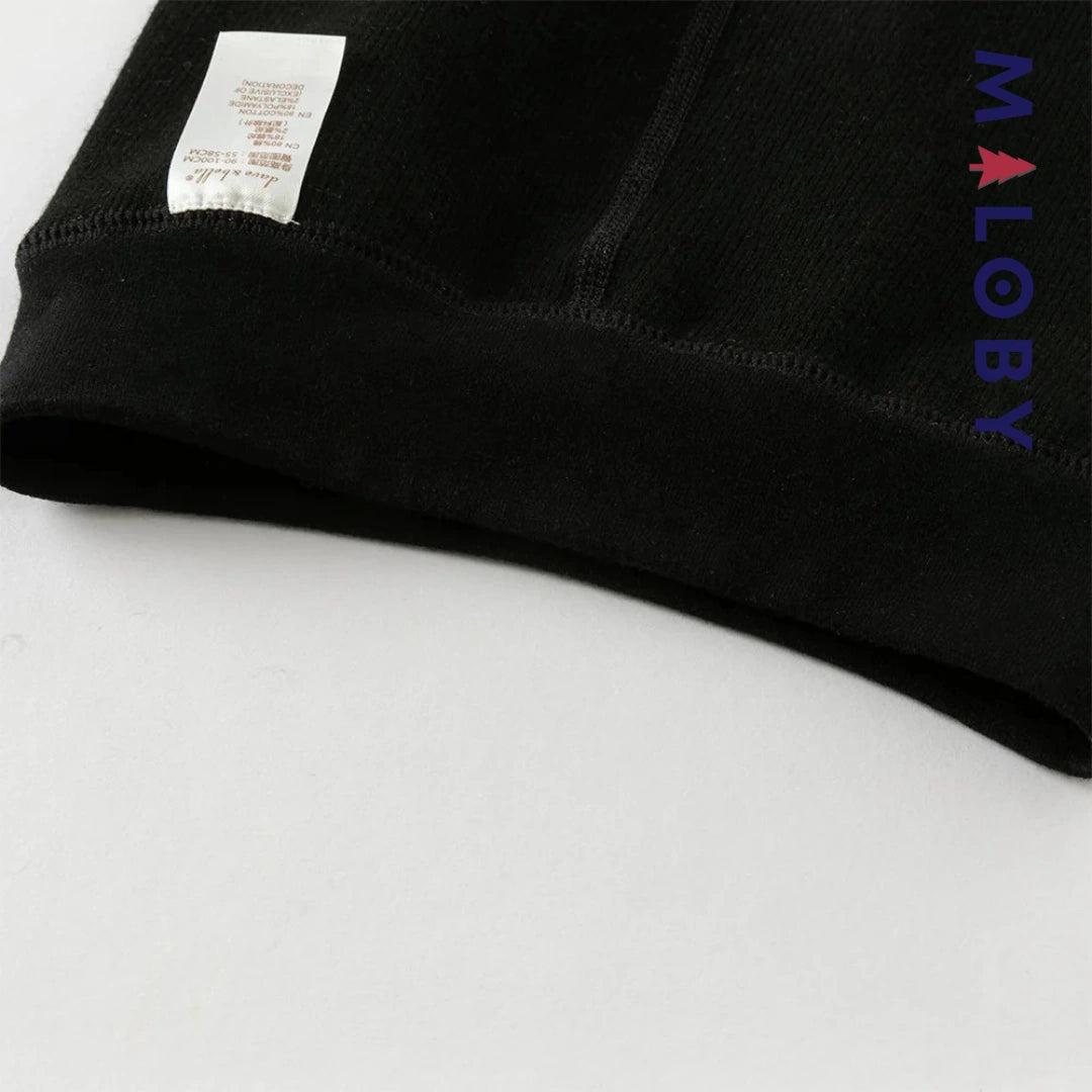 Collant épais à nœuds enfant fille- beige/noir