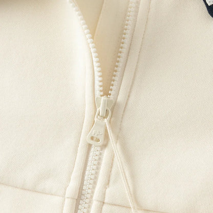 Ensemble Style Marin – Veste Zippée et Jupe Plissée enfant fille -Marine
